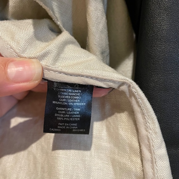 RUDSAK soft leather and linen jacket for woman, medium size, excellent condition - Picture 11 of 15